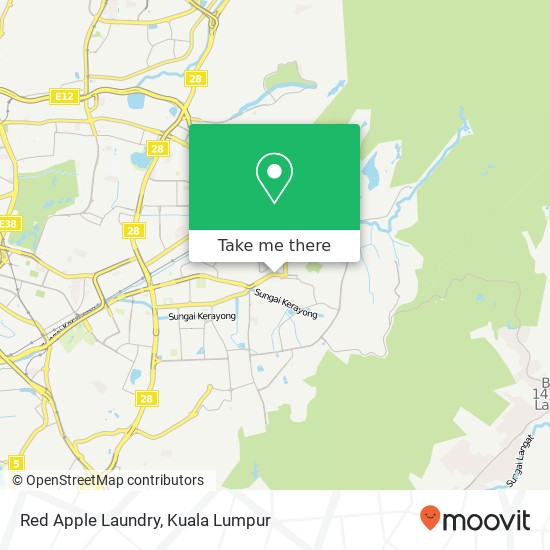Red Apple Laundry map