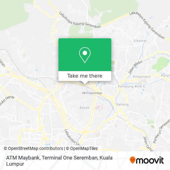 ATM Maybank, Terminal One Seremban map