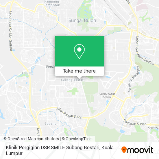 Klinik Pergigian DSR SMILE Subang Bestari map