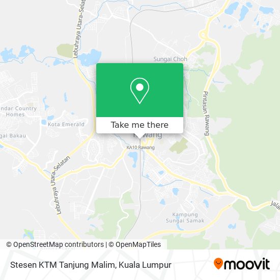 Peta Stesen KTM Tanjung Malim