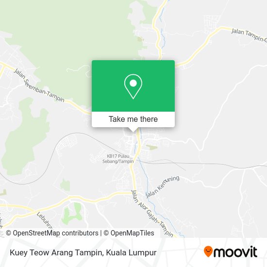 Kuey Teow Arang Tampin map