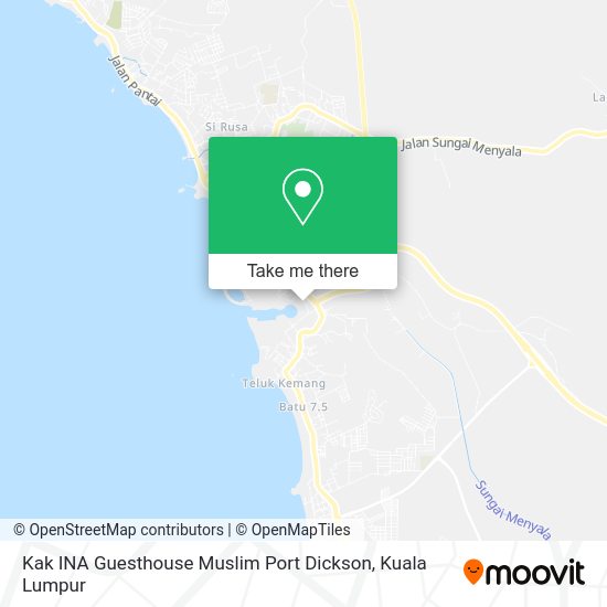 Kak INA Guesthouse Muslim Port Dickson map