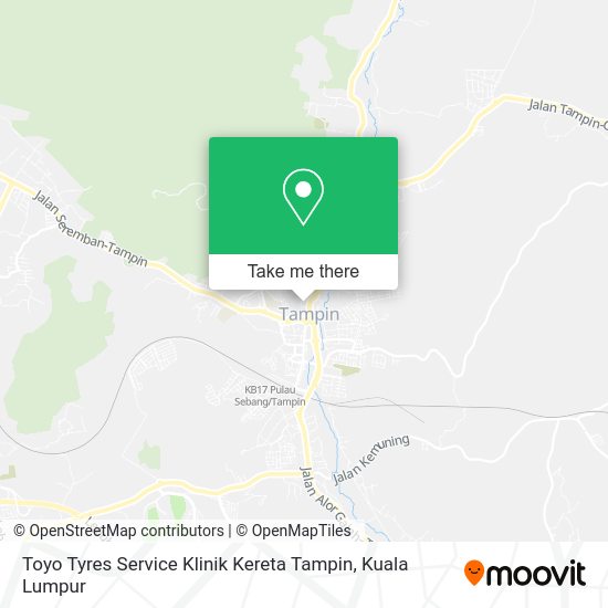 Toyo Tyres Service Klinik Kereta Tampin map