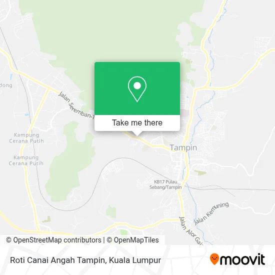 Roti Canai Angah Tampin map