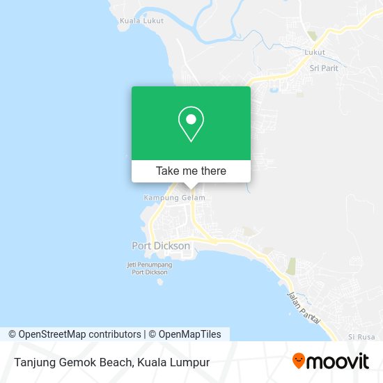 Tanjung Gemok Beach map