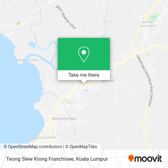 Teong Siew Kiong Franchisee map