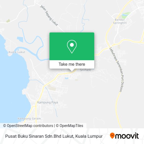 Peta Pusat Buku Sinaran Sdn.Bhd Lukut