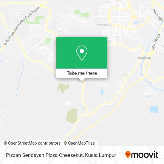 Peta Pizzan Sendayan Pizza Cheesekut