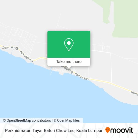Peta Perkhidmatan Tayar Bateri Chew Lee