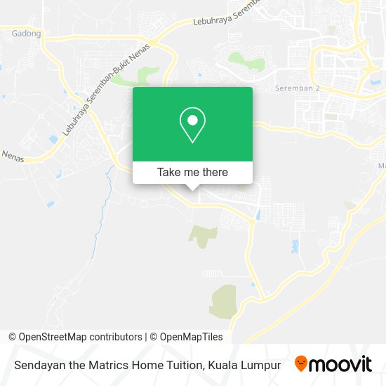 Peta Sendayan the Matrics Home Tuition