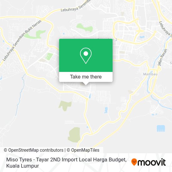 Miso Tyres - Tayar 2ND Import Local Harga Budget map