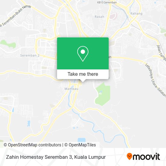 Zahin Homestay Seremban 3 map