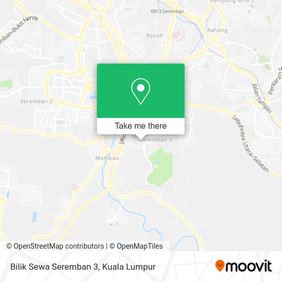 Peta Bilik Sewa Seremban 3