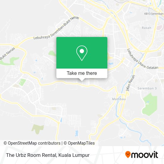 The Urbz Room Rental map
