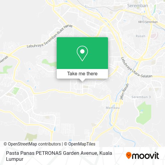 Peta Pasta Panas PETRONAS Garden Avenue