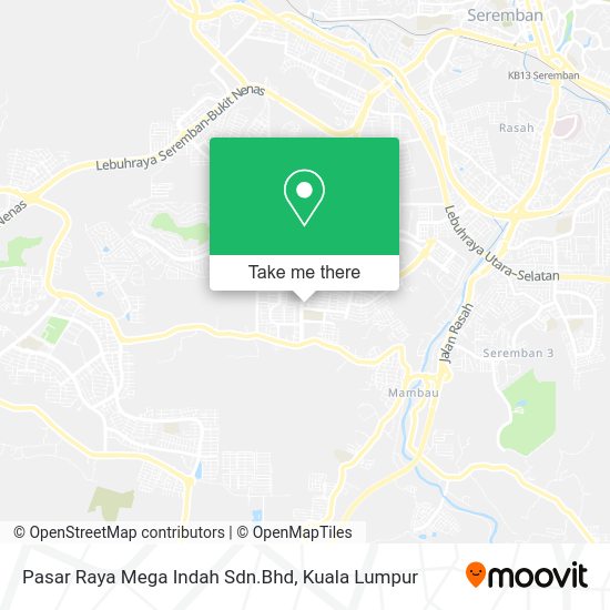 Peta Pasar Raya Mega Indah Sdn.Bhd