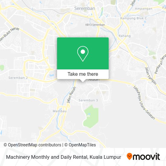 Machinery Monthly and Daily Rental map