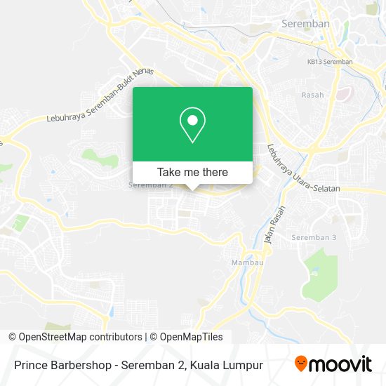 Prince Barbershop - Seremban 2 map