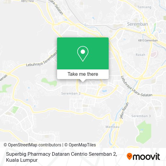 Superbig Pharmacy Dataran Centrio Seremban 2 map