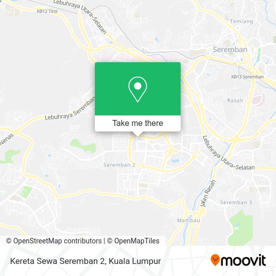 Kereta Sewa Seremban 2 map