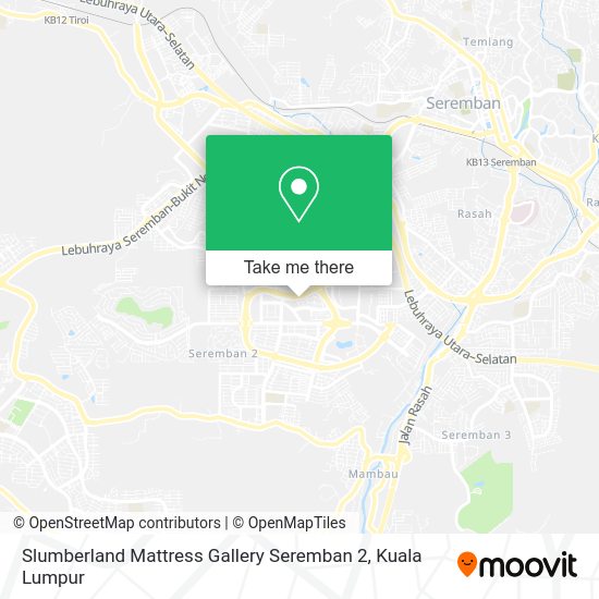 Slumberland Mattress Gallery Seremban 2 map