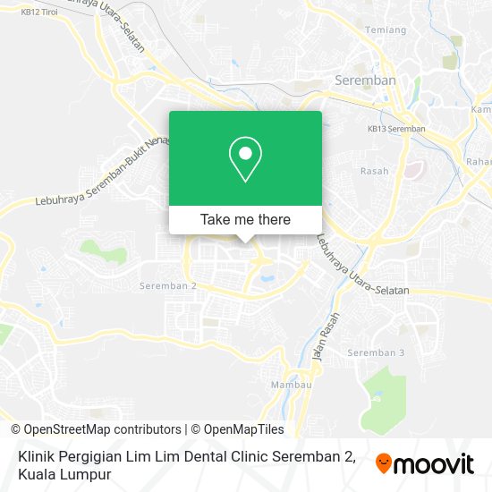 Klinik Pergigian Lim Lim Dental Clinic Seremban 2 map