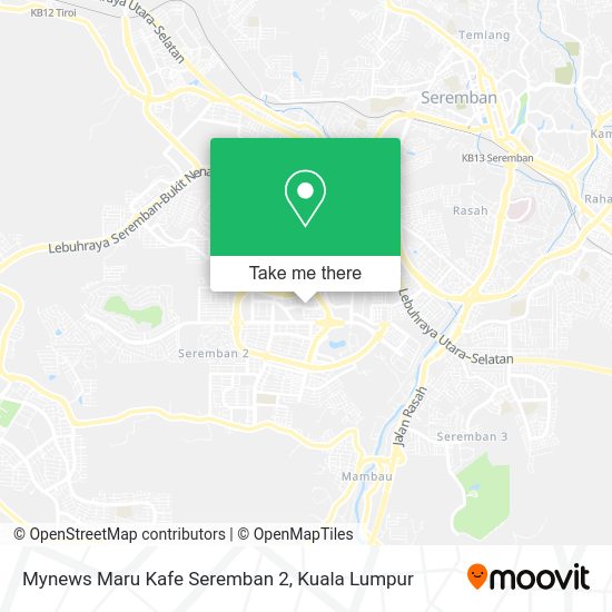 Mynews Maru Kafe Seremban 2 map