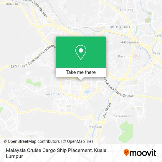 Malaysia Cruise Cargo Ship Placement map