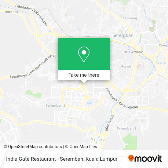 India Gate Restaurant - Seremban map