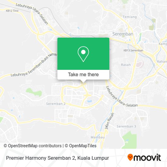 Premier Harmony Seremban 2 map