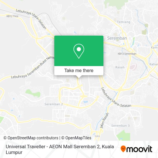 Universal Traveller - AEON Mall Seremban 2 map