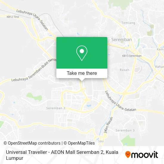 Universal Traveller - AEON Mall Seremban 2 map