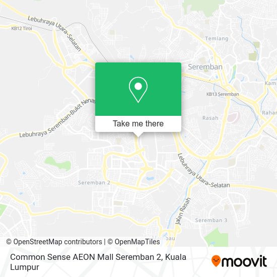Common Sense AEON Mall Seremban 2 map