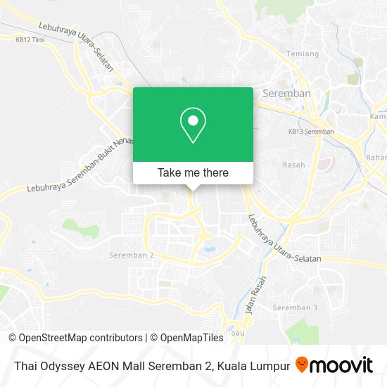Thai Odyssey AEON Mall Seremban 2 map