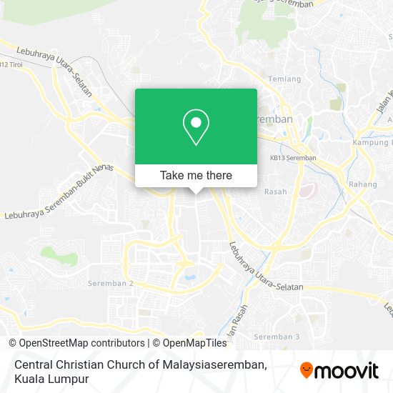 Peta Central Christian Church of Malaysiaseremban