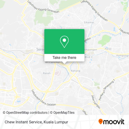 Chew Instant Service map