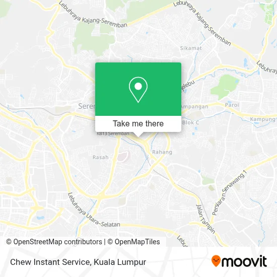 Chew Instant Service map
