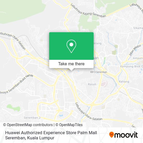 Peta Huawei Authorized Experience Store Palm Mall Seremban