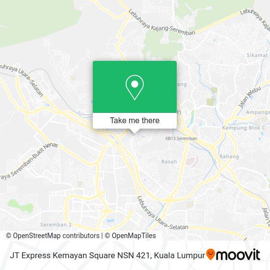 JT Express Kemayan Square NSN 421 map