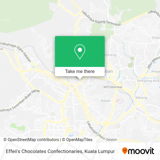Effeii's Chocolates Confectionaries map