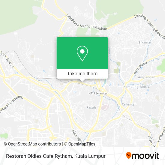 Restoran Oldies Cafe Rytham map