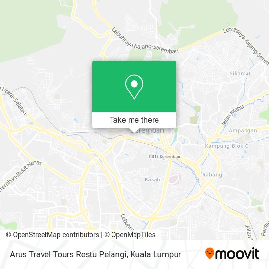 Peta Arus Travel Tours Restu Pelangi