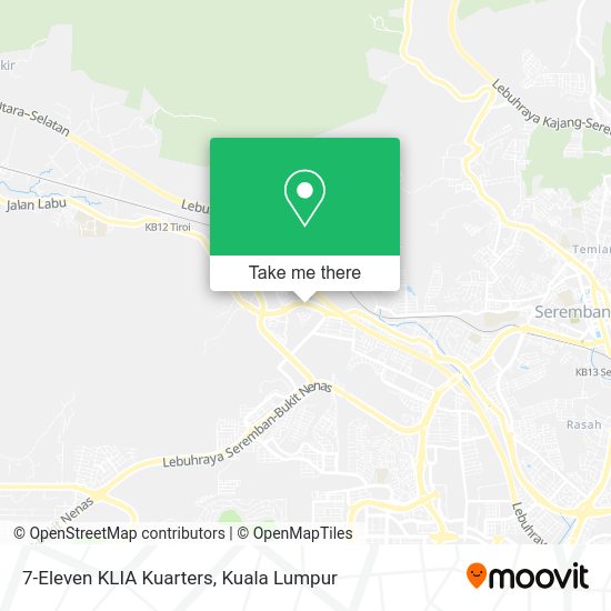 7-Eleven KLIA Kuarters map