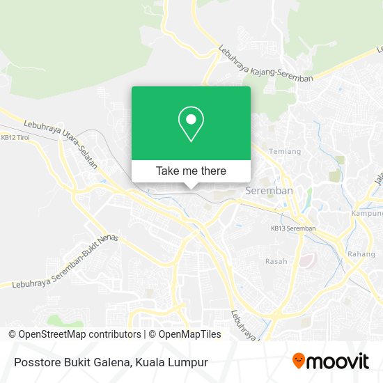 Posstore Bukit Galena map