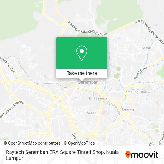 Raytech Seremban ERA Square Tinted Shop map
