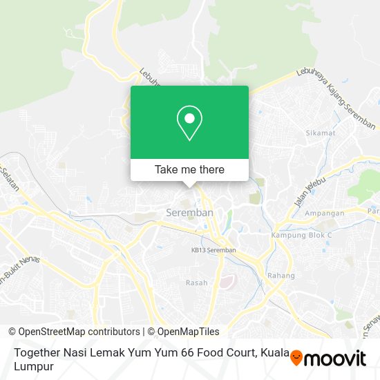 Together Nasi Lemak Yum Yum 66 Food Court map