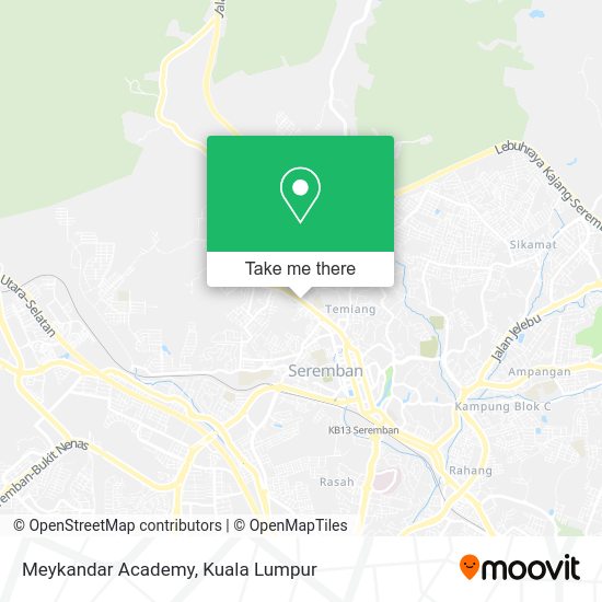 Meykandar Academy map