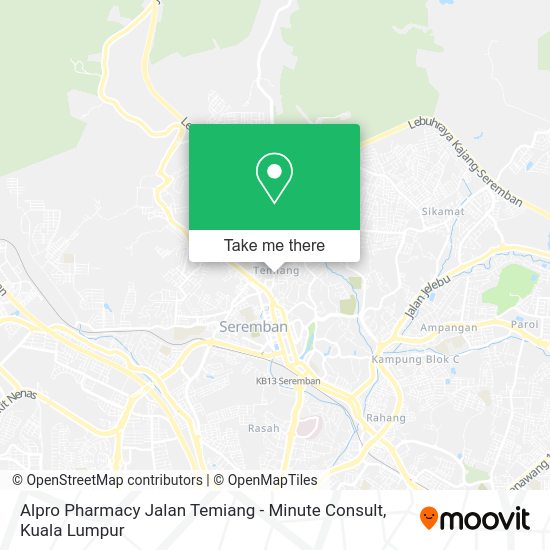 Peta Alpro Pharmacy Jalan Temiang - Minute Consult
