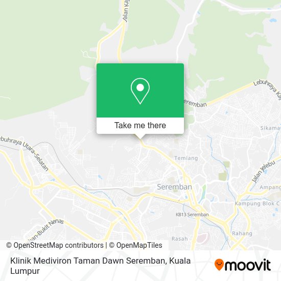 Klinik Mediviron Taman Dawn Seremban map