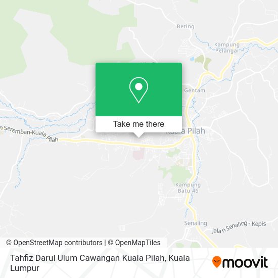 Peta Tahfiz Darul Ulum Cawangan Kuala Pilah